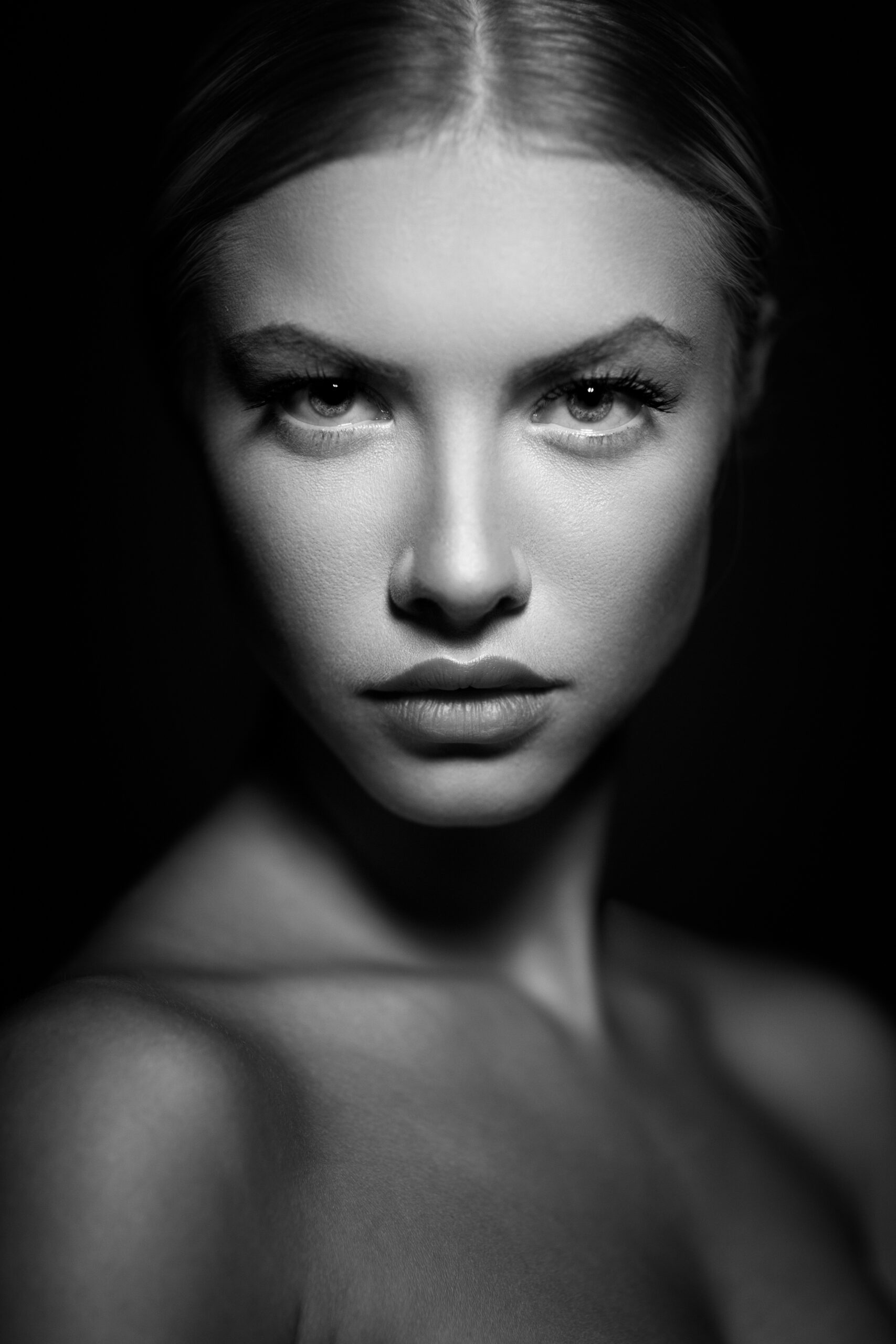 Moody Portrait of a Blonde Girl